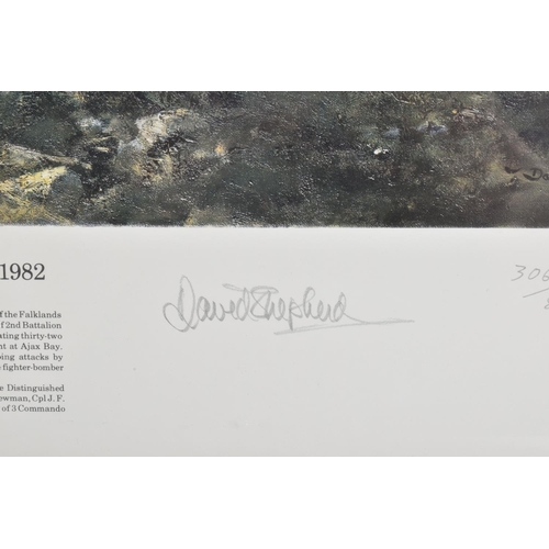 308 - A LARGE GLAZED LIMITED EDITION PRINT SIGNED BY ARTIST DAVID SHEPHERD NUMBER 306/850 73x54cm titled  ... 