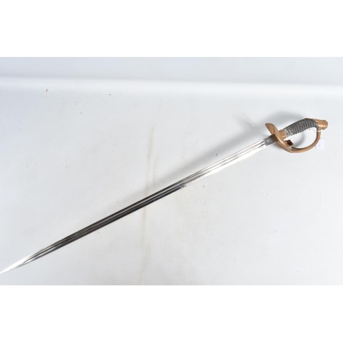 316 - A WW1 ERA IMPERIAL GERMAN FORCES OFFICERS SWORD, the sword has the crisp markings of the maker   Wey... 