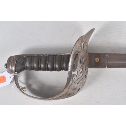 317 - A VICTORIAN OR EDWARDIAN ARTILLERY DRESS SWORD MADE BY WILKINSON, the blade is highly decorated and ... 