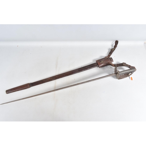 317 - A VICTORIAN OR EDWARDIAN ARTILLERY DRESS SWORD MADE BY WILKINSON, the blade is highly decorated and ... 