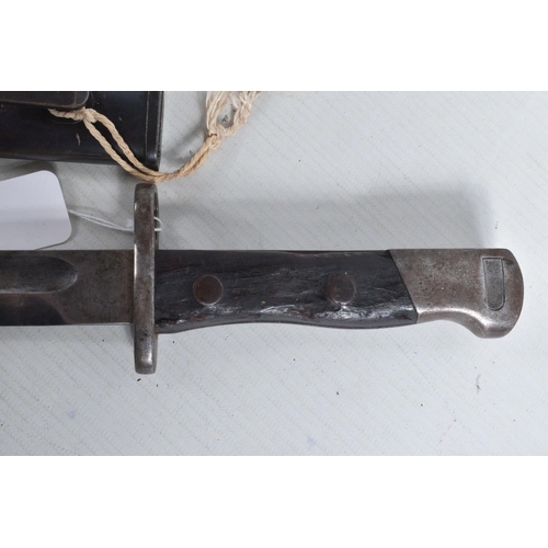 321 - A BRITISH SLR LIA3 CHROME PARADE BAYONET, with correct markings for period, together with a further ... 