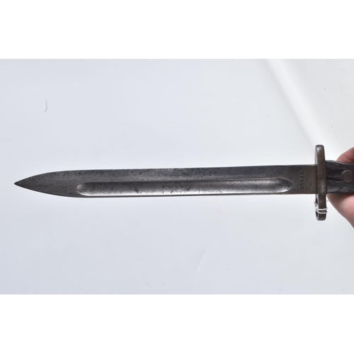 321 - A BRITISH SLR LIA3 CHROME PARADE BAYONET, with correct markings for period, together with a further ... 