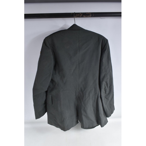 335 - A QUANTITY OF AMERICAN DRESS UNIFORM JACKETS AND SOME TROUSERS, two of the jackets have buttons on t... 