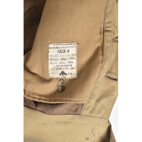 336 - A 1946 PATTERN BRITISH BATTLEDRESS BLOUSE WITH 41st ARMY GROUP RA INSIGNIA, the jacket is size 6 and... 