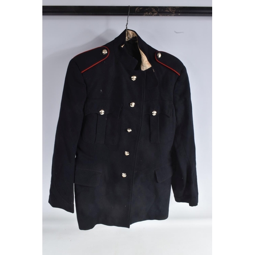 338 - A QUANTITY OF ARMY AND NAVY UNIFORM ITEMS TO INCLUDE JACKETS AND TROUSERS, the trousers are all khak... 