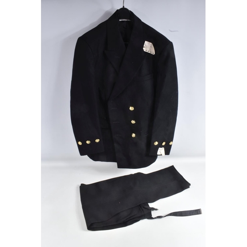 338 - A QUANTITY OF ARMY AND NAVY UNIFORM ITEMS TO INCLUDE JACKETS AND TROUSERS, the trousers are all khak... 