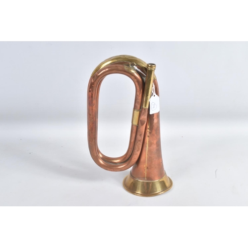 341 - A POST WWII MILITARY MILITARY BUGLE, this was made by Boosey & Hawkes, the bugle is made from brass ... 