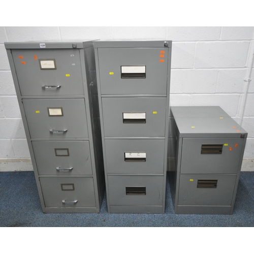 1220 - TWO METAL FILING CABINETS, each with four drawers, width 47cm x depth 62cm x height 133cm, along wit... 