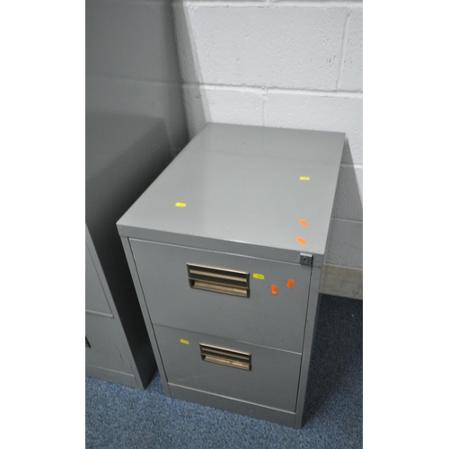 1220 - TWO METAL FILING CABINETS, each with four drawers, width 47cm x depth 62cm x height 133cm, along wit... 