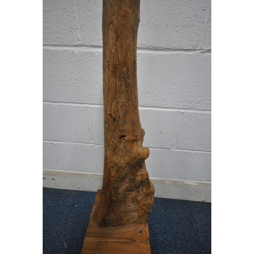 1224 - A LIVE EDGE WINE RACK, height 98cm (condition report: general signs of wear and usage)