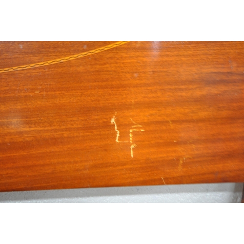 1326 - AN 20TH CENTURY MAHOGANY 4FT BEDSTEAD, with irons and bolts (condition report: general signs of wear... 