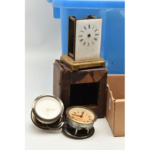 131 - A BOX OF ASSORTED CLOCK AND WATCH PARTS, to include a selection of wristwatches and pocket watches, ... 