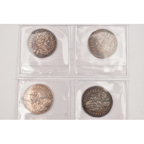 142 - A GROUP OF CHARLES II 3d COINS TO INCLUDE 1677, 1678 both F, and 1679, 1680 G/F (4)