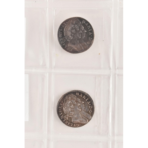 145 - A PARCEL OF WILLIAM/MARY 3d COINS, to include 1689 VF or better (die crack reverse 2 o'clock) 1690 F... 