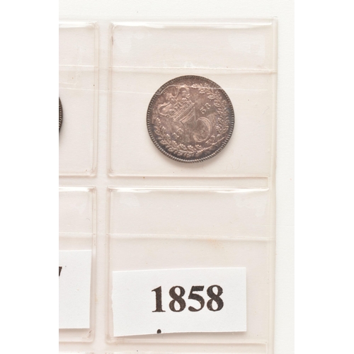 147 - A THREE PENCE COIN GROUP TO INCLUDE 14 X VICTORIA 3d COINS, VF or better, Victoria 1856 has double s... 