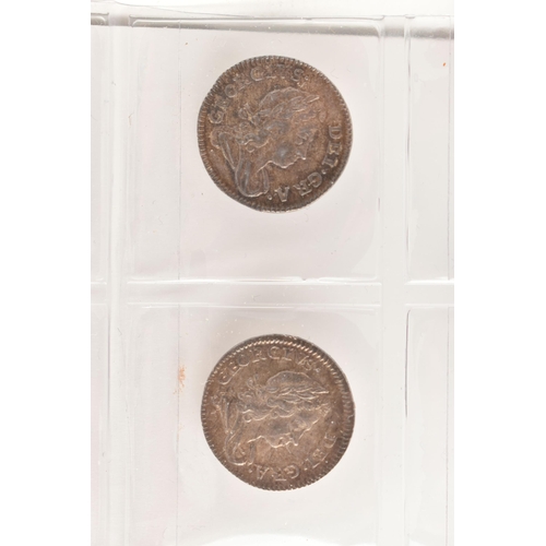 156 - A GROUP OF THREE PENCE 3d COINS GEORGE I, all VF, dates to include 1717, 1721, 1723, 1727 (4)