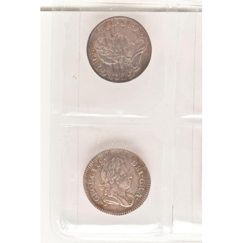 156 - A GROUP OF THREE PENCE 3d COINS GEORGE I, all VF, dates to include 1717, 1721, 1723, 1727 (4)