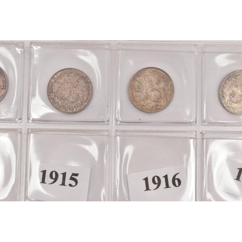 164 - A DATE RUN OF GEORGE V THREEPENCE 3d COINS 1911 To 1922, with 2x 1920, high grades (13)