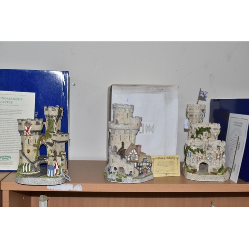 302 - A GROUP OF DAVID WINTER LIMITED EDITION SCULPTURES comprising a carnival edition 'Castle Tower of Wi... 