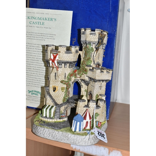 302 - A GROUP OF DAVID WINTER LIMITED EDITION SCULPTURES comprising a carnival edition 'Castle Tower of Wi... 