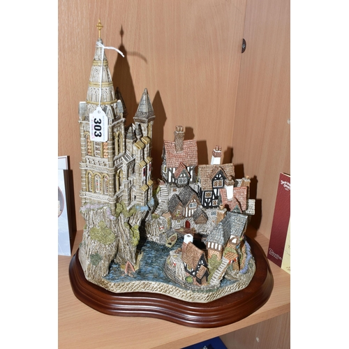 303 - A GROUP OF DAVID WINTER 'GRAND TOUR' AND A LIMITED EDITION SCULPTURE comprising a 'Burg Eltz' D1143 ... 