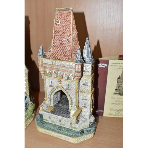 303 - A GROUP OF DAVID WINTER 'GRAND TOUR' AND A LIMITED EDITION SCULPTURE comprising a 'Burg Eltz' D1143 ... 