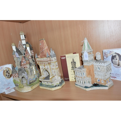 303 - A GROUP OF DAVID WINTER 'GRAND TOUR' AND A LIMITED EDITION SCULPTURE comprising a 'Burg Eltz' D1143 ... 