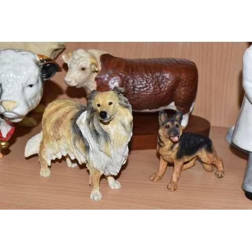 310 - A GROUP OF FIGURINES to include a Royal Doulton 'Thanks Doc' HN2731 and 'The Graduate' HN3017, 'Jani... 