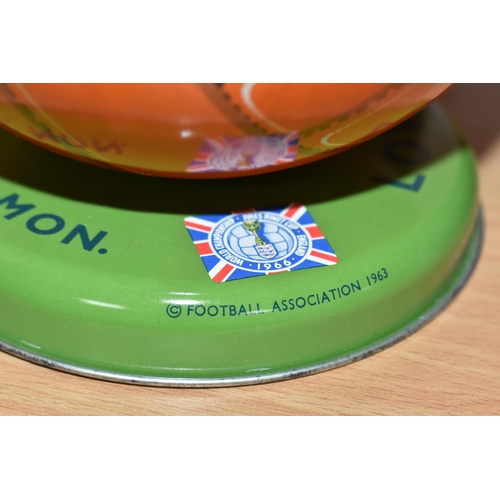 315 - A BOXED LOVELL'S 1966 WORLD CUP WILLIE'S FOOTBALL TIN, originally for Lovell's toffees (not included... 