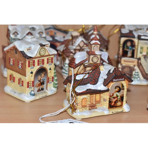 317 - FIFTEEN BRADFORD EXCHANGE HUMMEL 'BAVARIAN VILLAGE' CHRISTMAS ORNAMENTS, comprising Off for the Holi... 