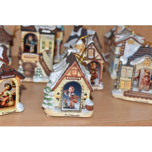 317 - FIFTEEN BRADFORD EXCHANGE HUMMEL 'BAVARIAN VILLAGE' CHRISTMAS ORNAMENTS, comprising Off for the Holi... 