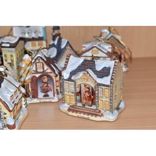 317 - FIFTEEN BRADFORD EXCHANGE HUMMEL 'BAVARIAN VILLAGE' CHRISTMAS ORNAMENTS, comprising Off for the Holi... 