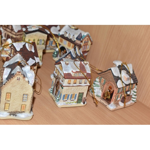 317 - FIFTEEN BRADFORD EXCHANGE HUMMEL 'BAVARIAN VILLAGE' CHRISTMAS ORNAMENTS, comprising Off for the Holi... 