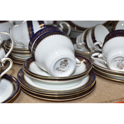 340 - A GROUP OF AYNSLEY 'BALMORAL' PATTERN TEA AND DINNERWARE, comprising teapot, covered sugar bowl (lid... 