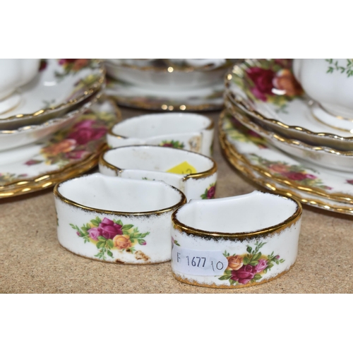 342 - A COLLECTION OF ROYAL ALBERT 'OLD COUNTRY ROSES' TEAWARE, comprising seven cups, seven saucers, six ... 