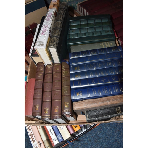 347 - FIVE BOXES OF BOOKS comprising one box of assorted cookery and lifestyle books to include low fat co... 