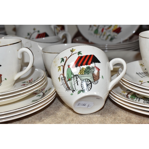 368 - A GROUP OF 1950s ALFRED MEAKIN PICTORIAL TABLEWARE, thirty three pieces, comprising 'Carousel' patte... 