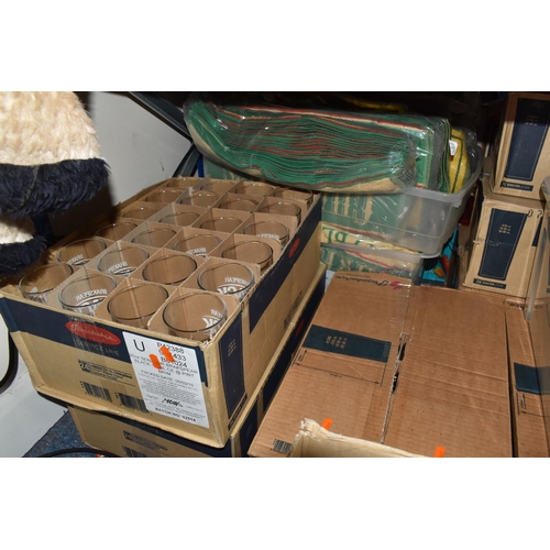 373 - ELEVEN BOXES AND LOOSE BREWERIANA AND ELECTRICAL ITEMS, to include seven boxes of twenty four Braksp... 