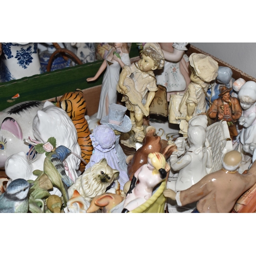 378 - SIX BOXES OF CERAMICS AND SUNDRY ITEMS, to include a collection of 'The Country Bird Collection' res... 