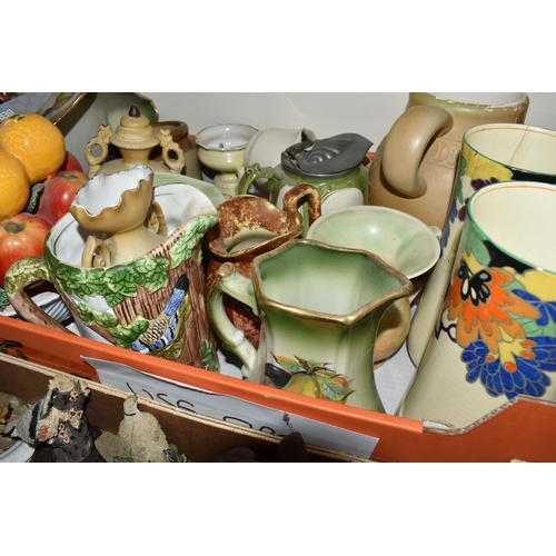 378 - SIX BOXES OF CERAMICS AND SUNDRY ITEMS, to include a collection of 'The Country Bird Collection' res... 