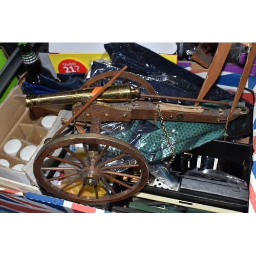 381 - FIVE BOXES AND LOOSE BOOKS AND SUNDRY ITEMS, to include approximately seventy books, titles to inclu... 
