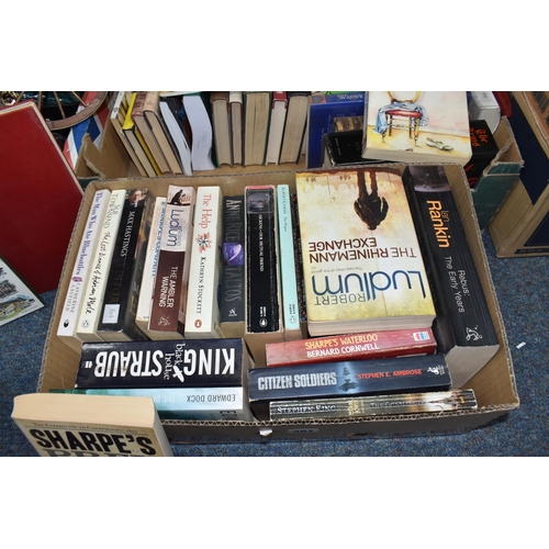 381 - FIVE BOXES AND LOOSE BOOKS AND SUNDRY ITEMS, to include approximately seventy books, titles to inclu... 