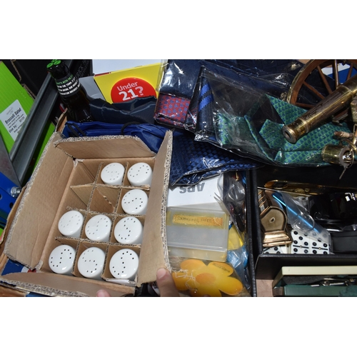 381 - FIVE BOXES AND LOOSE BOOKS AND SUNDRY ITEMS, to include approximately seventy books, titles to inclu... 