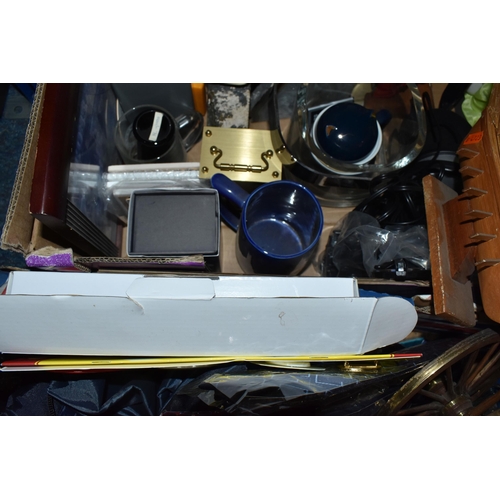 381 - FIVE BOXES AND LOOSE BOOKS AND SUNDRY ITEMS, to include approximately seventy books, titles to inclu... 