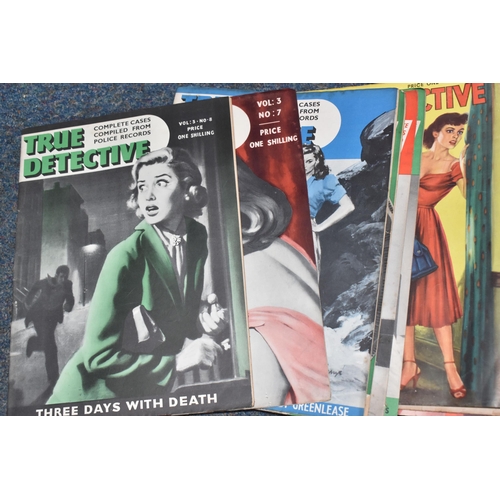 388 - THREE BOXES OF VINTAGE MAGAZINES, to include 1950's and 1960's True Detectives, Master Detective, 19... 