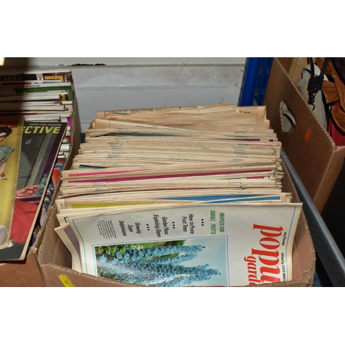 388 - THREE BOXES OF VINTAGE MAGAZINES, to include 1950's and 1960's True Detectives, Master Detective, 19... 