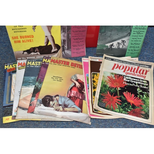 388 - THREE BOXES OF VINTAGE MAGAZINES, to include 1950's and 1960's True Detectives, Master Detective, 19... 