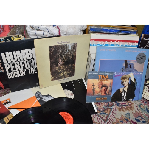 411 - A BOX AND TWO CASES OF LPS AND R.P.M 45, to artist include Duran Duran, Status Quo limited edition b... 