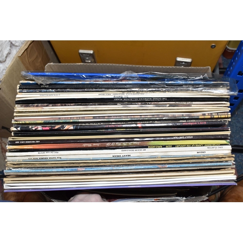 411 - A BOX AND TWO CASES OF LPS AND R.P.M 45, to artist include Duran Duran, Status Quo limited edition b... 