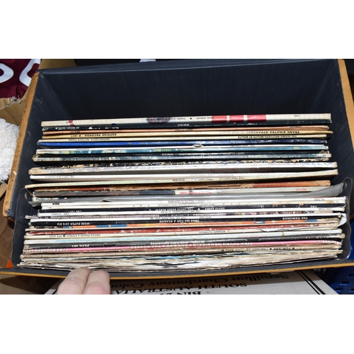 411 - A BOX AND TWO CASES OF LPS AND R.P.M 45, to artist include Duran Duran, Status Quo limited edition b... 